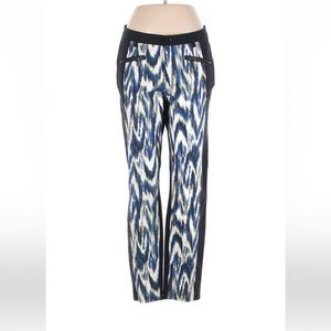 Etcetera color block chevron front Black back Cropped Pants with Sz 4